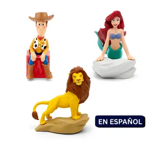 Tonies 3-pack Spanish Bundle with Woody from Toy Story, Simba from The Lion King (El Rey León), and Ariel (La Sirenita)