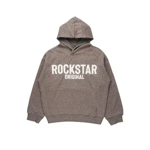 Crystiqa Charcoal/White Rhinestone Hoodie