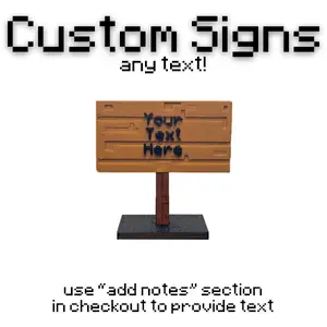 Custom Pixel-Style Sign (Use “Add Note” in checkout) Personalized 3D Printed Name Plate for Gamers Bedrooms Raised Black Lettering Snap-fit Post Plastic Material