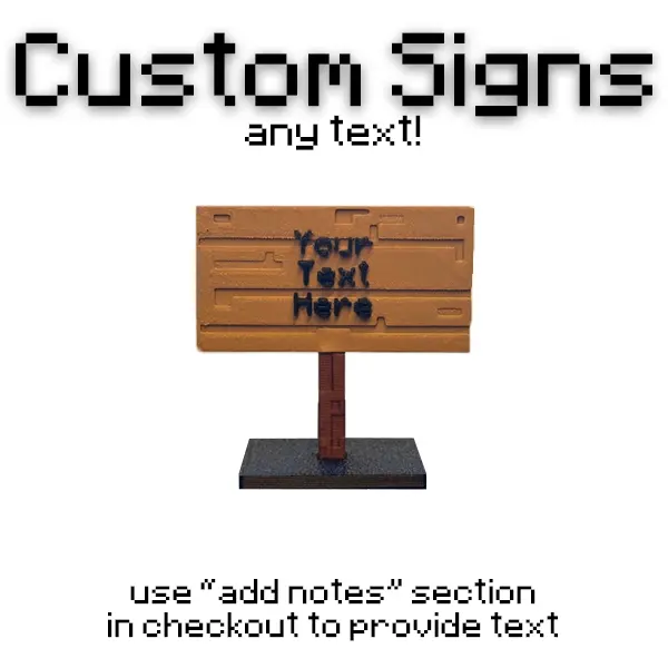Custom Pixel-Style Sign (Use “Add Note” in checkout) Personalized 3D Printed Name Plate for Gamers Bedrooms Raised Black Lettering Snap-fit Post Plastic Material