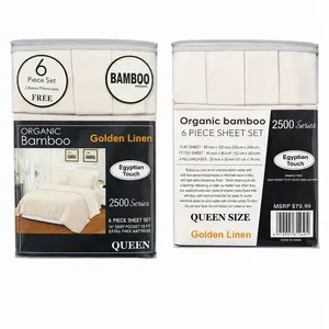 6Pc organic bamboo sheet set 6Pc organic bamboo sheet set