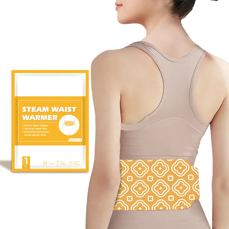 Steam waist warmer patch Waist heat pack for pain relief Heated waist therapy patch 8H long-lasting heat Office worker waist warmer