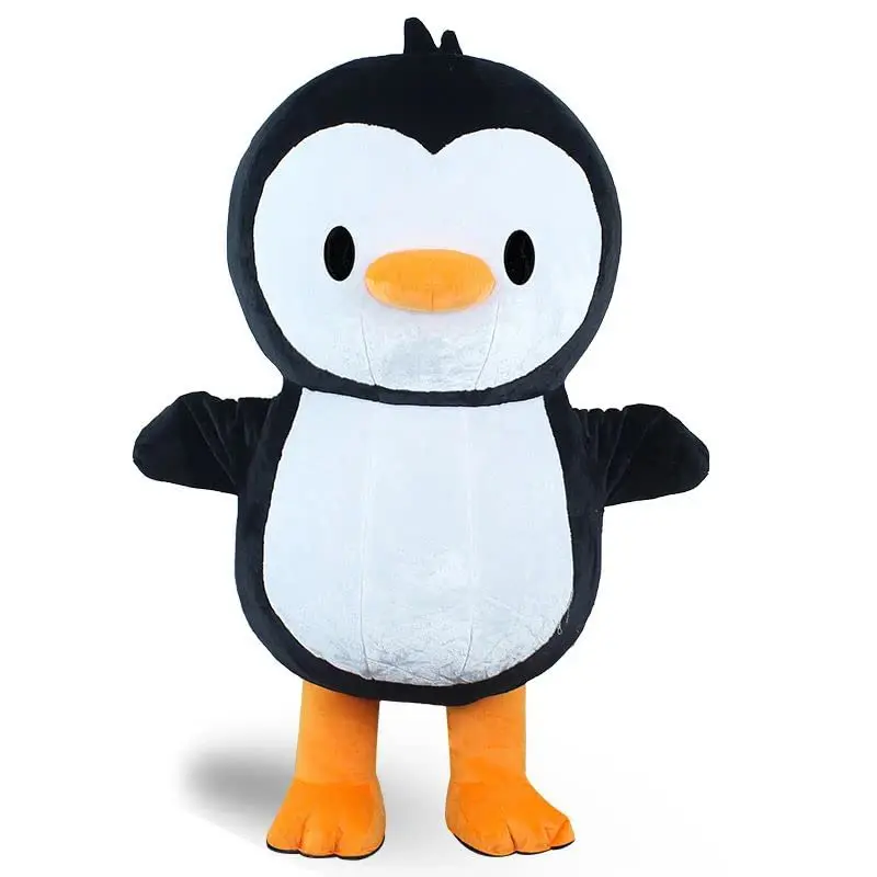 Adult Furry Breathable Comfortable Inflatable Penguin Mascot Jumpsuit, Festive Party Costume for Halloween Cosplay, Festival