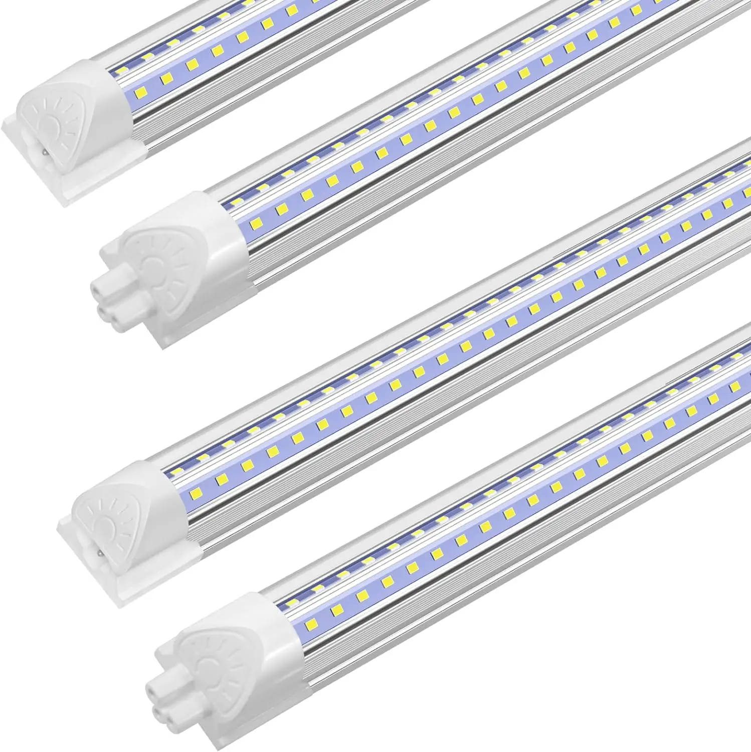 SHOPLED 4FT LED Shop Light 36W 4680LM 5000K Daylight White Linkable T8 LED Tube Lights 4 Pack with Clear Cover