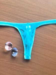 Men's Low Waist Thong Panties, Transparent Mesh Sexy Underwear, Wild Boys' Temptation Clothing, 1 Piece Pack