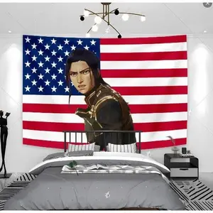 Caitlin Arcane Tapestry Anime Wall Hanging Pink American Flags Room Living Room Dorm Decor Aesthetic Cute Gift Tapestries