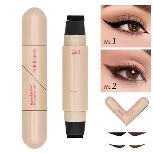 Rotating Eyeliner Stamp & Pen, Foldable Dual-Head Wing Stamp Design, Quick-Dry Smudge-Proof Waterproof Liquid Liner, Long-Lasting Eye Makeup Tool for Easy Cat Eye and Daily Professional Looks