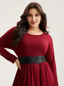 BLOOMCHIC Casual Wide Stretch Belt - Elegant Comfortable Black & Yellowishbrown Regular Fit Belt for Women 2026 Spring Break Gift For Easter's Day Mother's Day