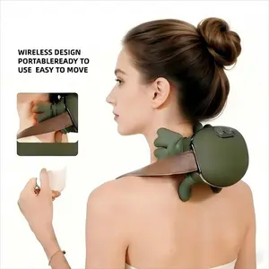 Portable Cervical Massager, 4D Deep Massage Neck Massager, Multi-Functional Electric Massage Pillow for Shoulder and Back Pain Relief, Portable Neck Relaxer