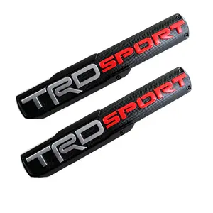 Sport Off-Road 3D ABS Door Emblem Badge Black & Red – Set of 2 Self-Adhesive Model Nameplate Decals for Pickup Trucks and SUVs – Car Enthusiast Gift Sticker