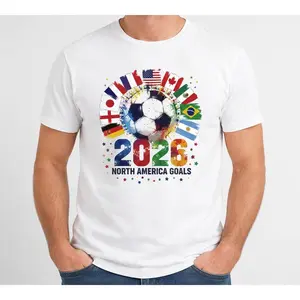 Unisex North America Goals Graphic T-Shirt, Casual Athletic Tee