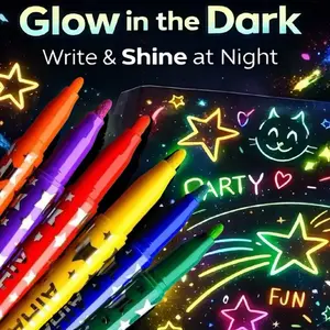 6pcs Colorful Highlighter Marker Pens for Art, Drawing & Creative Creations, Vibrant Markers for Artists, Students, and Craft Enthusiasts, Creative Stationery
