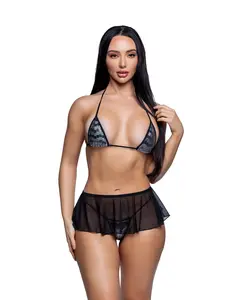 6792 - Mesh Flutter Skirt