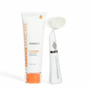 Serious C3 Vitamin C Facial Cleanser + Bonus Plush Brush – Hydrating