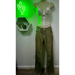 True Religion low rise micro flare cords