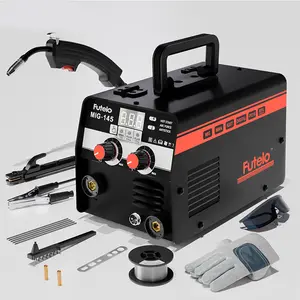 FUTELO MIG-145 145A 110V Flux Core MIG Welder Machine, Gasless MIG/Stick/Lift TIG 3-in-1 Welding Machine Portable Synergic Control IGBT Inverter