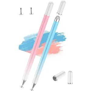 Stylus Pens for  Screens,2 in 1  Disc Stylus Pen for iPad with  Cap, iPad Tablet Pen Compatible with /iPad/Android//Surface/ 2  Capacitive  Screens