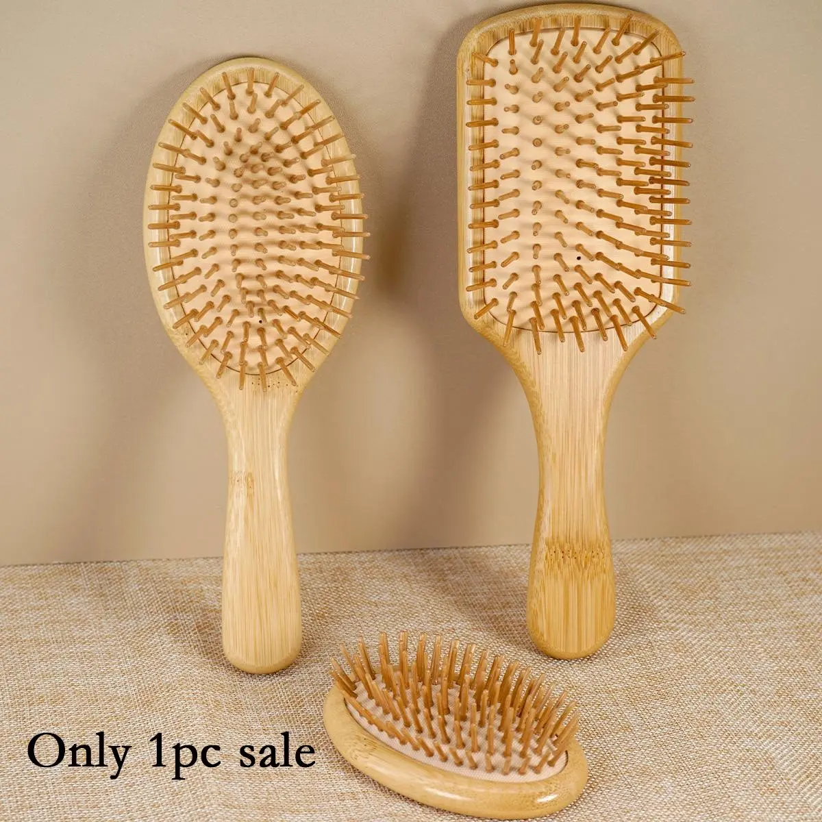 Bamboo Exfoliating Brush for All Hair Types, Scalp Massage & Hair Care, Ideal Daily Beauty Tool, Natural Bamboo Bristles, Hair Grooming Brush