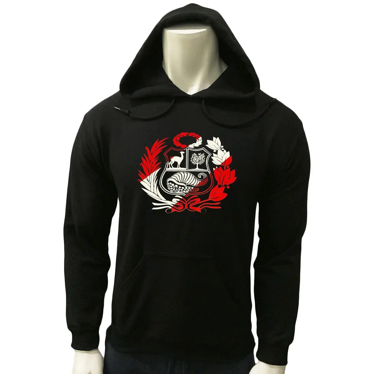 NWT Coat Of Arms Shield Peruvian Patriotic Men's Hoodie Sweatshirt S M L XL