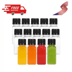 14pcs 2oz Ginger Shots Bottles with Caps, Small