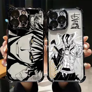 Hot Anime Bleach Plating iPhone Case For iPhone  11 12 13 14 15 16 17 Pro Max Anti Fall Airbag