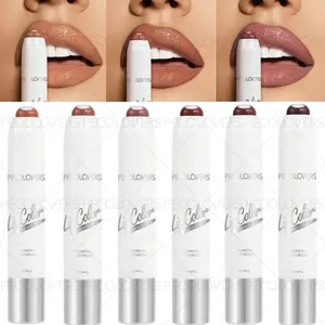6pcs/set Sandwich Hydrating Moisturizing Gloss Lipstick - Soft Texture, Easy To Use, Color-producing, Brown, Silky, Ideal Holiday Gift Collection Lipgloss