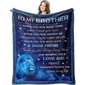 Birthday Gifts for Brother Throw Blanket, Big Brother Gifts from Sister, Best Brother Gifts for Brother Adult, Brother Memorial Gifts, Fathers Day Birthday Graduation Gifts for Brother Idea