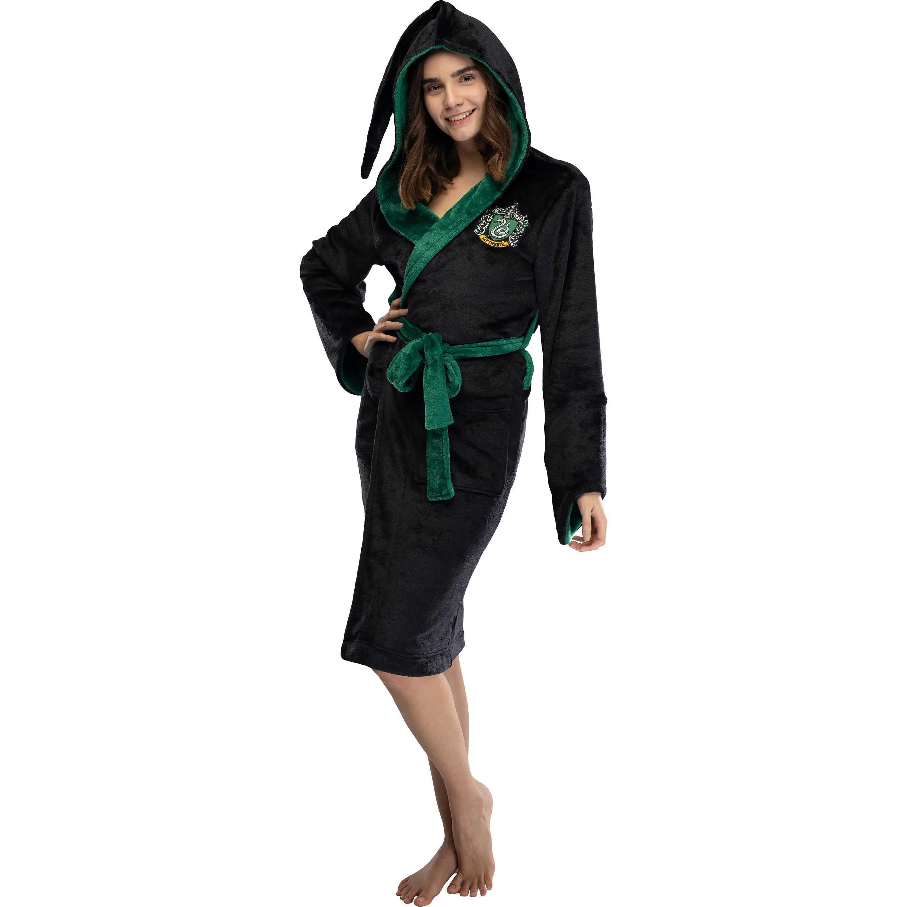 Harry Potter Juniors' Plush Costume Robe Hogwarts Houses Gryffindor Slytherin Ravenclaw Hufflepuff, Clothes, Hoodie, Casual, Fabric