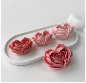 2 Pack Flower Mold 3D Flower Candle - Resin Casting Silicone Molds for Home Decor & Candle Making Wave Spiral Mold