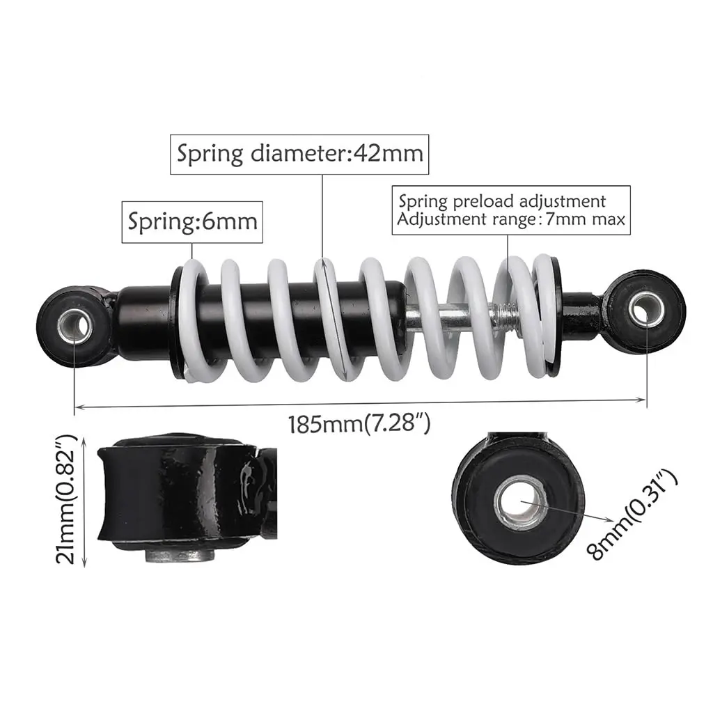 270mm Rear Back Adjustable Shock Absorber Shocker Suspension