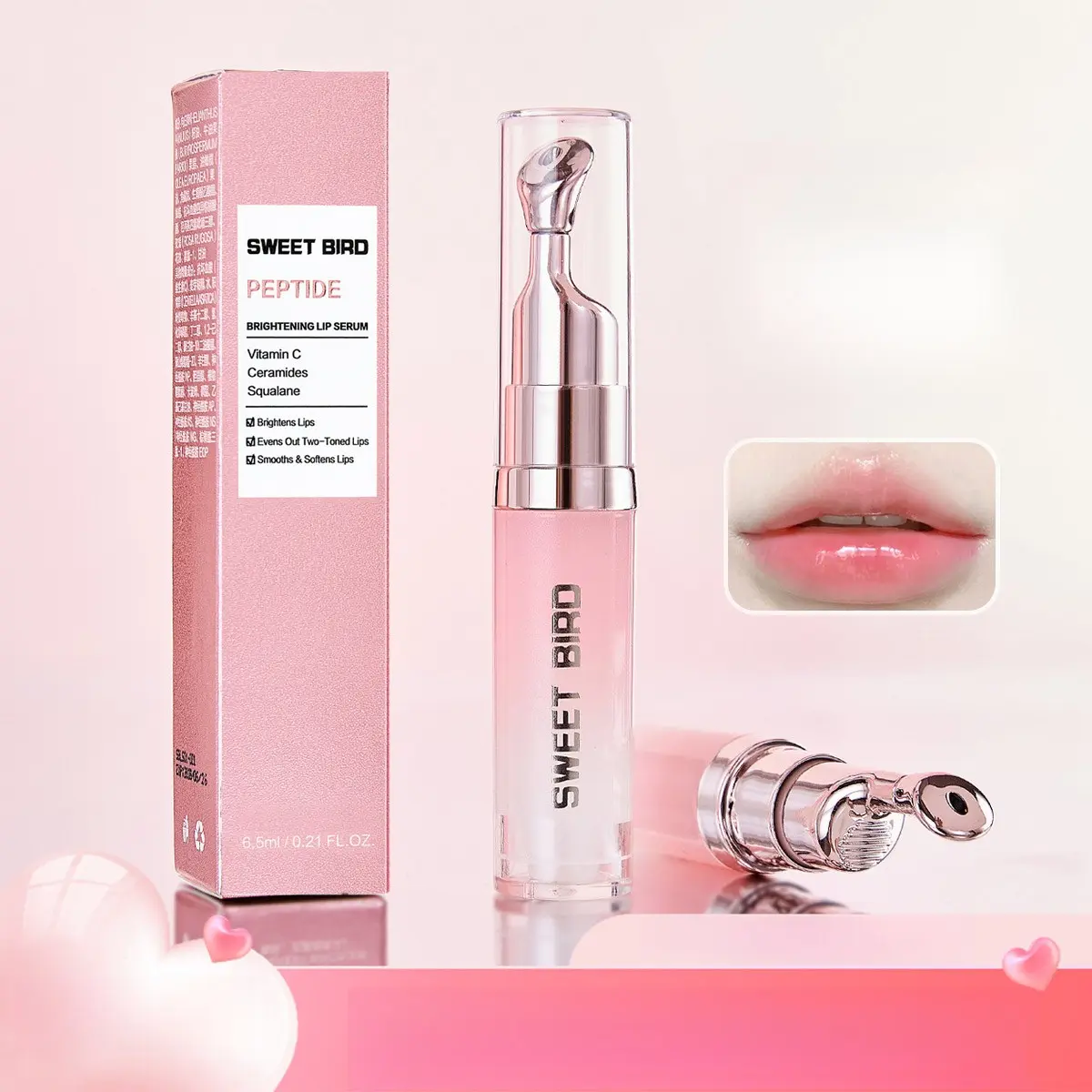 Peptide Lip Essence, Moisturizing & Nourishing Lip Balm, Lip Moisturizer, Lip Hydration, Prevents Dryness & Cracking, Contains Peptides & Ceramides, Non-Sticky, Night & Winter Care, Peptide Lip Treatments, Peptide Lip Boost