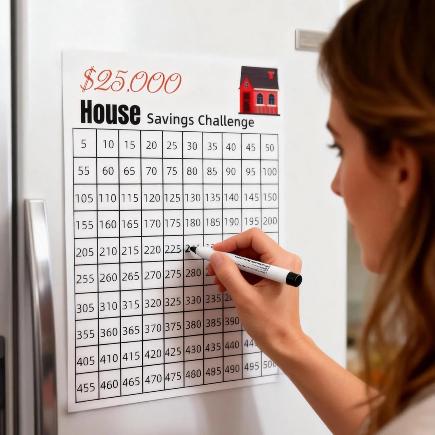 House  Challenge  - $25,000 Savings Challenge,  Savings Challenge Budget Planner to Save ,   for Families and  (House, $25,000)