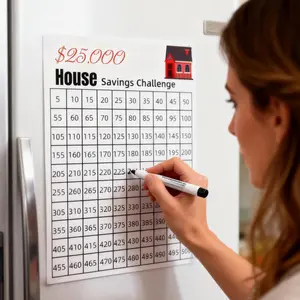 House  Challenge  - $25,000 Savings Challenge,  Savings Challenge Budget Planner to Save ,   for Families and  (House, $25,000)