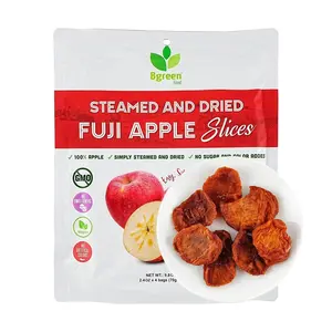 BIG GREEN Fuji Apple Chips - 4 Pack, 280g | 0 Sugar, 0 Additives, Healthy Snack, Dried Fruit, Vegan, Gluten-Free