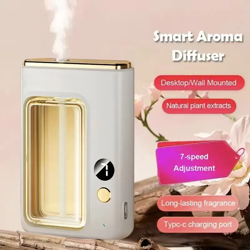 120ML (4.08 fl oz) Home Aromatherapy Humidifier Diffuser - 7-Color LED Night Light, 3 Essential Oil Bottles Included, Ideal for Bedroom, Hotel Spa, Yoga Room Use & Gifting to Friends