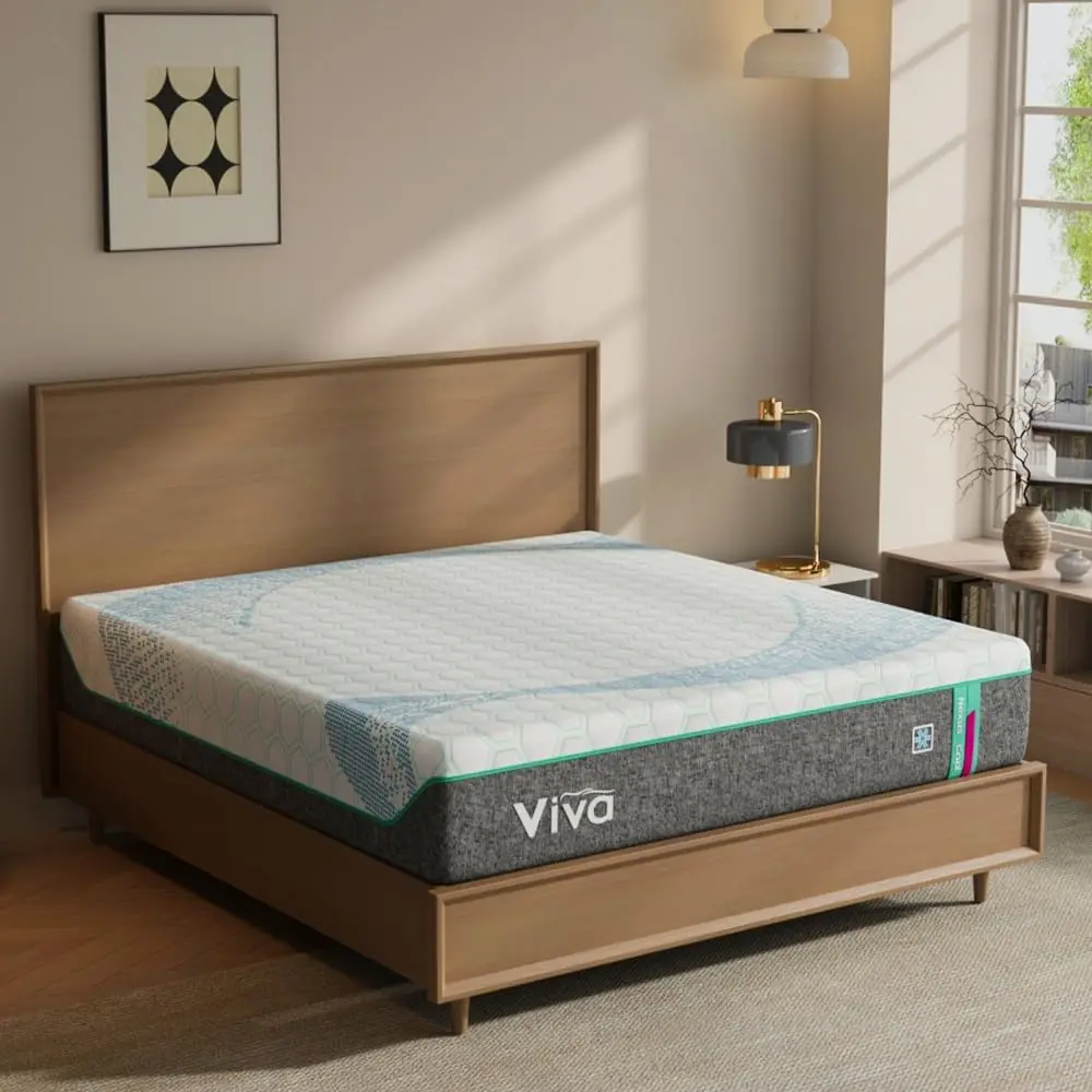 Viva Cooling Memory Foam Mattress for Hot Sleepers, Ice Silk Fabric, Copper Gel Foam, Pressure Relief, Medium Firm, CertiPUR-US, Bed-in-a-Box