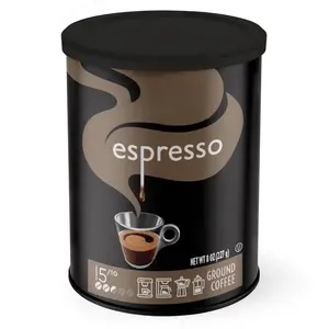 Lavazza Espresso Ground Coffee, Medium Roast, 100% Arabica, 8 oz Tin, Ideal for Espresso & Drip, Sweet Aromatic Finish