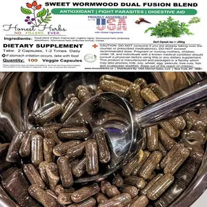 Sweet Wormwood Dual Fusion Blend Veggie Capsules, 100 ct. (Cloves, Wormwood, Black Walnut)