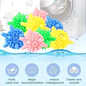 Value Pack 9 Solid Laundry Balls, Magic Stain Removal, No Damage to Clothes, Anti-Tangle, Soften Fabric, Reduce Wrinkles, Non-Toxic Materials