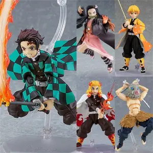 New 14CM DemonSlayer Figma KO Articulated Action Figures Model Kit Doll Desktop Ornament Decoration Trendy Toy Otaku Statue Gift