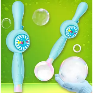 Rechargeable Fog Smoke Bubble Wand  Kids Magic Bubble Machine with Music Light Easter Birthday Party Toys  Boys Girls for
