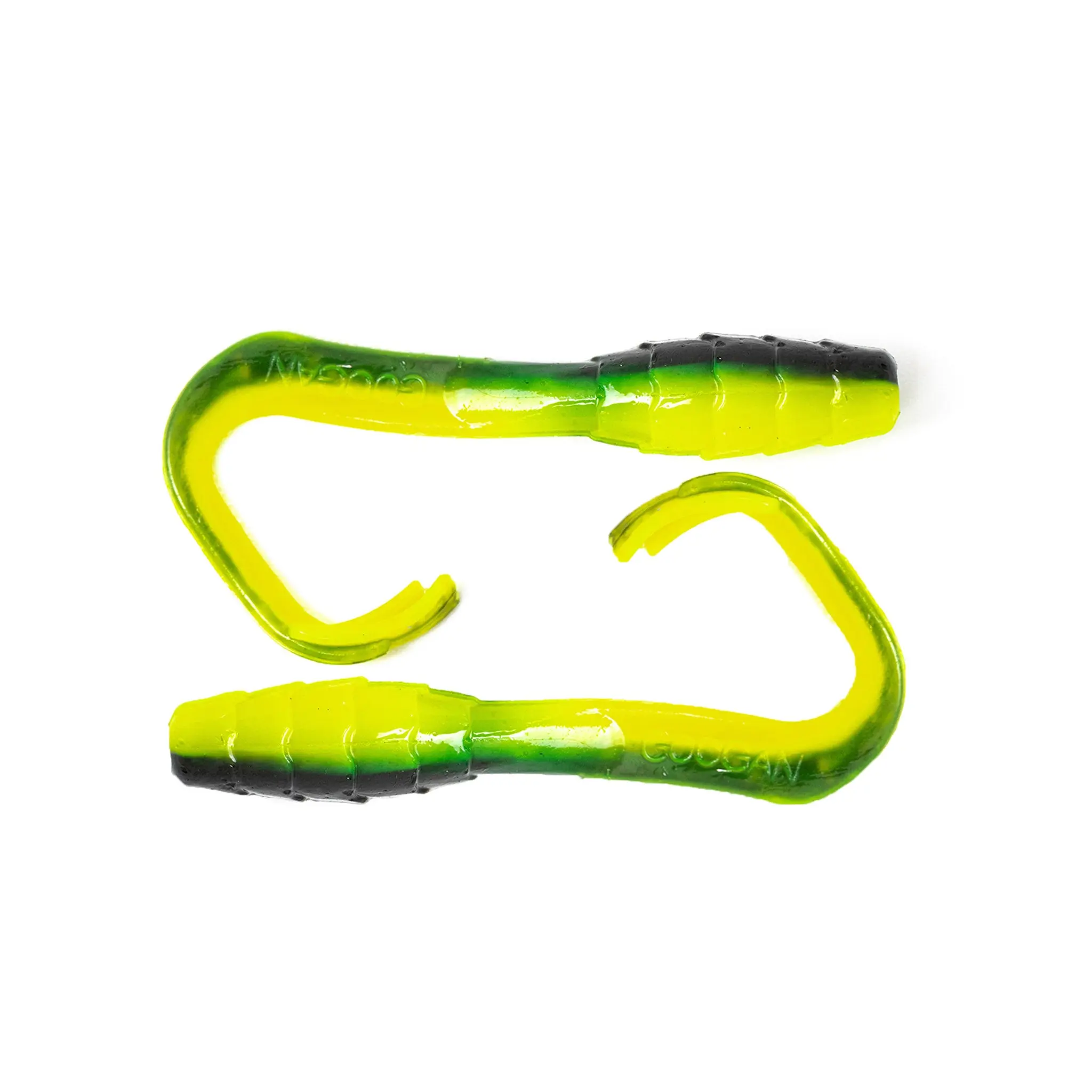 Googan Baits Chubby Grubby Fishing Bait with Sickle Tail for Crappie White Bass & Panfish 1.75" Length