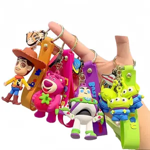 DISNEY Toy Story Keychain – Buzz Lightyear and Woody Figural Pendant Set, Durable Purple Character Keyring for Bags and Keys, Great Gift for Disney Fans and Collectors, Viral on TikTok