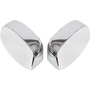 Replacement Clip-On Triple Chrome Top Mirror Cover Cap Overlay Trim Set Compatible with 2007-2013 Chevy Silverado 1500 2500 3500 Tahoe Suburban Sierra 1500 Yukon Escalade Van