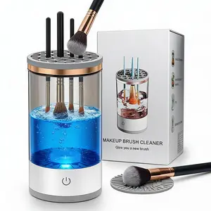Electric Makeup Brush Cleaner White 1 Pack Efficient Cleaning for All Brushes Hygienic Skin Healthy Maintain Brush Hygiene