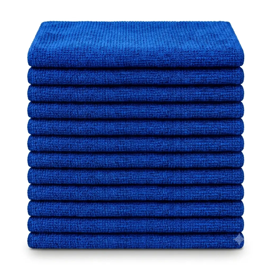 Microfiber Cleaning Towels – 12 Pack Royal Blue, 14x14, Lint-Free, Ultra Absorbent, 250 GSM