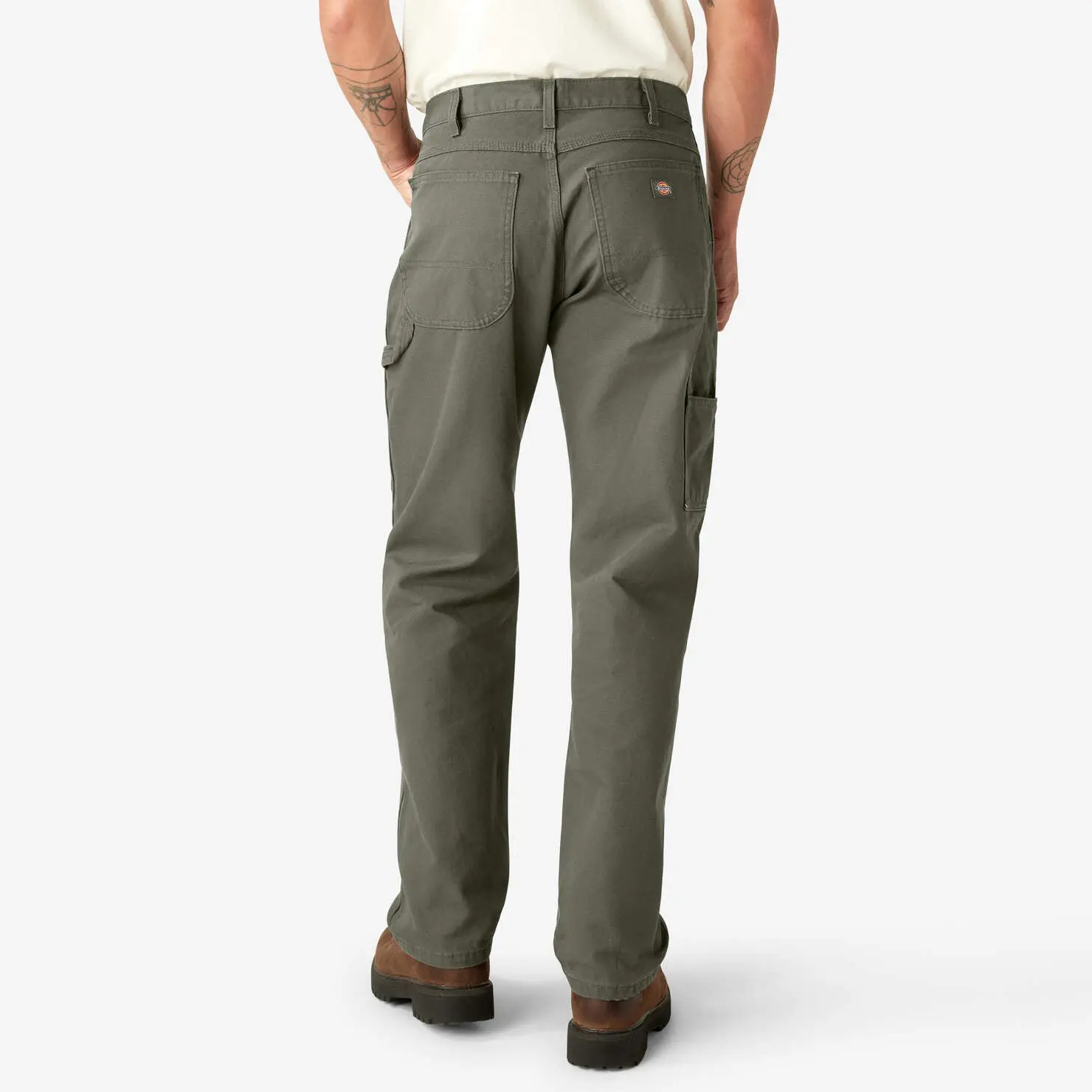 Dickies Men's Relaxed Fit Heavyweight Cotton Carpenter Trouser - Menswear, Stylish Denim Casual Work Pants with Deep Pockets and Side Stash