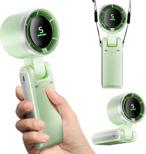 Portable Handheld Turbo Fan, Usb Rechargeable Fan 5 Gear Wind, Battery Operated, Up to 10 Working Hours, 3 IN 1 Hand Fan with Air Turbo Tech Cooling Fans for Outdoor Activities, Travel, Beach, Rechargeable Hand Fan High Velocity Fan outdoorfun
