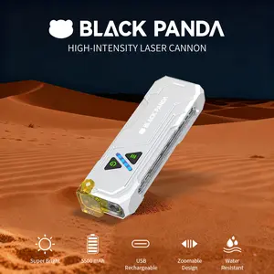 Black Panda-Portable Flashlight-White-Soft Yellow Light Flashlight for Night Reading and Commute_
