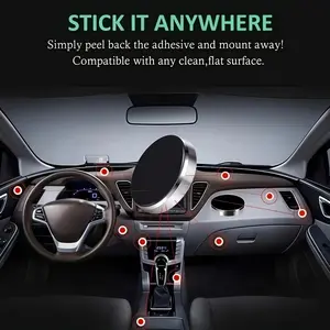 Multifunctional Car Magnetic Phone Holder - Sticky Magnetic Round Holder - Secure and Practical - A Gift for Car Enthusiasts - Universal Car Mount